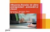 Radu Enescu - Vânzarea firmelor de către antreprenori – provocări şi riscuri