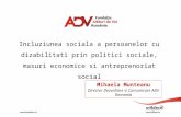 Incluziunea sociala a persoanelor cu dizabilitati - Mihaela Munteanu