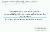 Sociologie - schimbări în structura centrului vechi 2008-2011