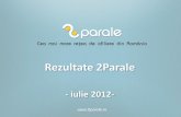 Rezultate afiliere 2Parale - iulie 2012