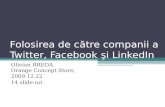 2009.12.22 Olivian BREDA - Folosirea de catre companii a Twitter, Facebook si LinkedIn