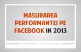 Măsurarea performantei pe facebook in 2013