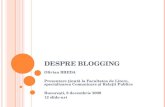 2009.12.08 Despre Blogging
