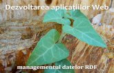 Dezvoltarea aplicațiilor Web (6/12): Managementul datelor RDF. Interogarea datelor RDF cu SPARQL
