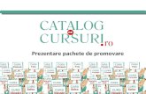 Prezentare pachete promovare catalog cursuri