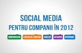 Social Media pentru companii în 2012