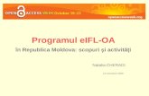 Programul eIFL-OA în Republica Moldova: scopuri şi activităţi