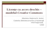 Licenţe cu acces deschis - Creative Commons