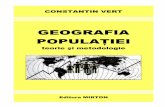 Geografia Populatiei Teorie Si Metodologie