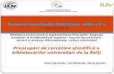Elena Harconiţa: Preocupări de cercetare ştiinţifică a bibliotecarilor universitari de la Bălţi