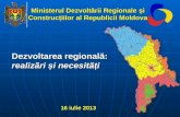 Valerian Bânzaru, MDRC - Dezvoltarea regională: realizări și necesități