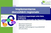 Implementarea dezvoltării regionale