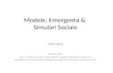 Vlad Tarko - Modele, emergenta si simulari sociale