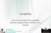2011.08.25 Liviu TALOI - 10 recomandari de usability pentru magazinele online si nu numai.