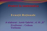 Proiect la matematica A elaborat : Jumir Gabriel, cl. XI,,B Profesor : Ceban Tatiana.