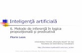 Inteligenta artificiala: Inferenta in logica propozitionala si predicativa