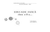 CATALOG Educatie Fizica Clasa a II-A