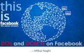 DOs and DON'Ts on Facebook