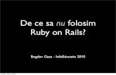 De ce sa nu folosim Ruby On Rails?