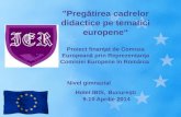 Diseminare curs IER- Pregătirea cadrelor didactice pe tematici europene