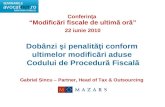 Dobanzi si penaliati - Modificarea Codului de Procedura fiscala