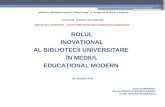 Rolul inovational al bibliotecii universitare in mediul educational modern
