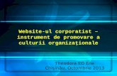 Websiet-ul corporatist - instrument de promovare a culturii organizationale