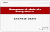 Managementul referintelor cu EndNote Basic