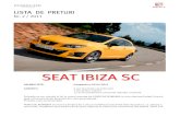 Lista preturi SEAT Ibiza SC