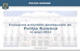 Bilant Politia Romana 2012