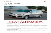 Lista preturi Seat Alhambra