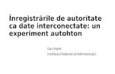 Înregistrările de autoritate ca date interconectate: un experiment autohton
