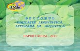 Sectorul Educatie Lingvistica si literara, raport de activitate, 2013, ISE