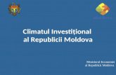 Climatul Investiţional al Republicii Moldova