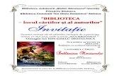 Invitatie ZIUA BIBLIOTECII "ION GHELU DESTELNICA" Stelnica 2013