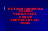 Notiuni Generale Despre Medicament, Forme Farmaceutice, Doze