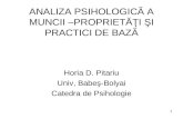 Analiza Psihologica a Muncii - Proprietati Si Practici de Baza - Partea 3, Analiza Muncii