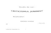 Criticismul Junimist-studiu de Caz.