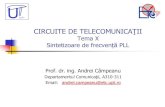 Circuite de Telecomunicatii - Tema X - Sintetizoare de Frecventa PLL