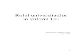Rolul universitatilor in viitorul UE