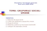 GRUPURILE SOCIALE