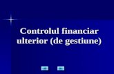 Controlul financiar ulterior (de gestiune)
