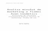 Analiza Mixului de Marketing a Firmei Avon Cosmetic Cu Diacritice