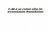 F.M.I Si Rolul Sau in Economia Romaniei - Proiect Final