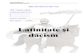 Studiu de Caz- LatinItate Si Dacism