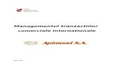 Apimond SA - Managementul Tranzactiilor Internationale