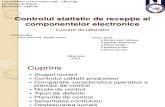 Controlul statistic de recepţie al componentelor electronice