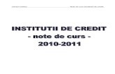Institutii de Credit Partea I