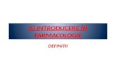 Introducere in farmacologie