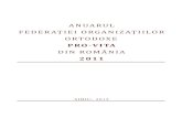 ANUARUL FEDERATIEI ORGANIZATIILOR ORTODOXE PRO-VITA DIN ROMANIA 2011